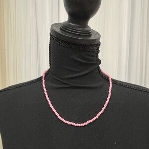 Elegant Pink Beaded Necklace